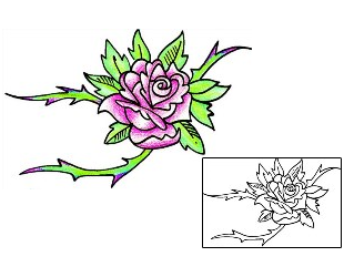 Rose Tattoo Plant Life tattoo | LPF-00038
