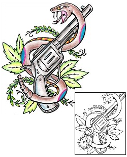 Gun Tattoo Reptiles & Amphibians tattoo | LPF-00044