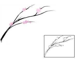 Cherry Blossom Tattoo Plant Life tattoo | LQF-00022