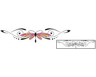 Lower Back Tattoo Insects tattoo | LQF-00027