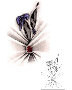 Ribbon Tattoo LQF-00030