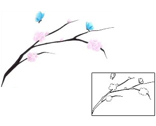 Cherry Blossom Tattoo Plant Life tattoo | LQF-00048