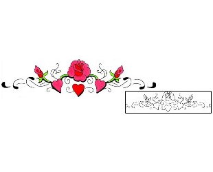 Rose Tattoo Specific Body Parts tattoo | LRF-00006