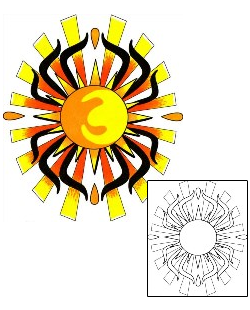 Sun Tattoo Astronomy tattoo | LRF-00034