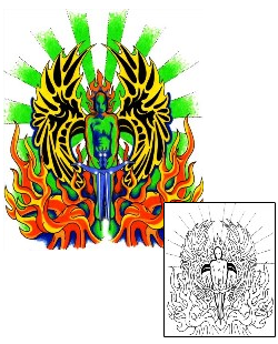 Angel Tattoo Religious & Spiritual tattoo | LRF-00035