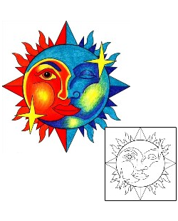 Sun Tattoo Astronomy tattoo | LRF-00053