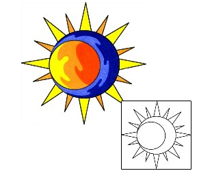 Sun Tattoo Astronomy tattoo | LRF-00056