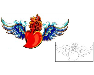 Sacred Heart Tattoo Religious & Spiritual tattoo | LRF-00070