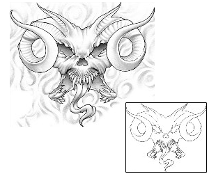 Devil - Demon Tattoo Horror tattoo | LSF-00063