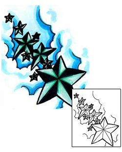 Nautical Star Tattoo Astronomy tattoo | LSF-00100