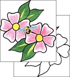 Flower Tattoo plant-life-flowers-tattoos-sky-dog-lwf-00003