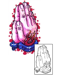 Praying Hands Tattoo Religious & Spiritual tattoo | LYF-00005