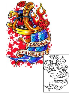 Dice Tattoo Gambling tattoo | LYF-00006