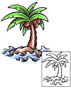Palm Tree Tattoo LYF-00022