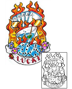 Fire – Flames Tattoo Plant Life tattoo | LYF-00023