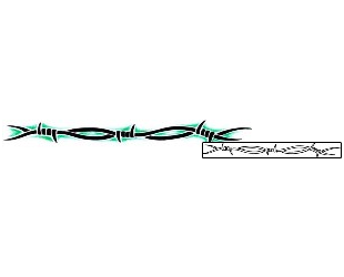 Barbed Wire Tattoo Specific Body Parts tattoo | LYF-00040