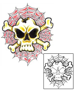 Spider Web Tattoo Horror tattoo | LYF-00046
