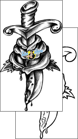 Dagger Tattoo plant-life-rose-tattoos-lucky-13-sinakhom-lyf-00070