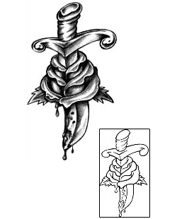 Dagger Tattoo Plant Life tattoo | LYF-00070