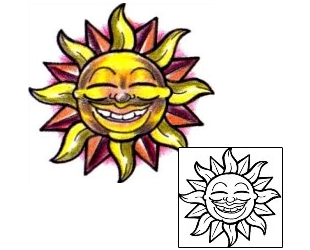 Sun Tattoo Astronomy tattoo | LYF-00098