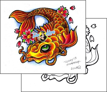 Fish Tattoo marine-life-fish-tattoos-lucky-13-sinakhom-lyf-00173