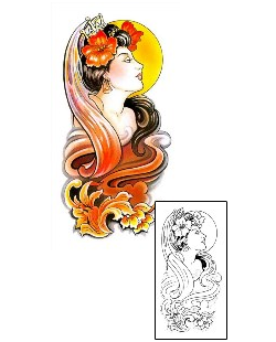 Woman Tattoo Mythology tattoo | M1F-00014