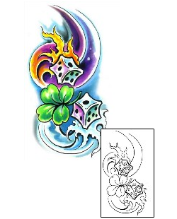 Clover Tattoo Gambling tattoo | M1F-00016