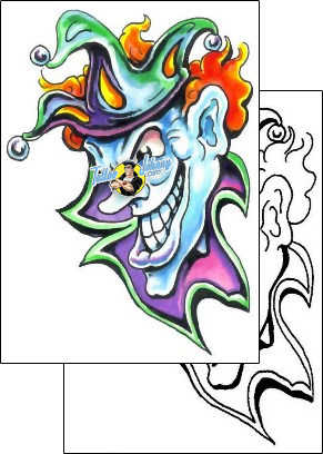 Joker - Jester Tattoo fantasy-clown-tattoos-marty-holcomb-m1f-00018