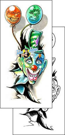 Torn Ripped Skin Tattoo fantasy-clown-tattoos-marty-holcomb-m1f-00019