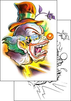 Evil Tattoo clown-tattoos-marty-holcomb-m1f-00021