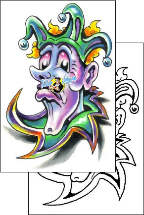 Joker - Jester Tattoo joker-jester-tattoos-marty-holcomb-m1f-00022