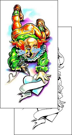 Heart Tattoo clown-tattoos-marty-holcomb-m1f-00027