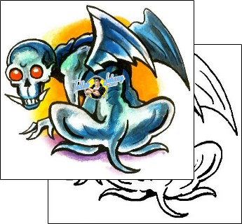 Devil - Demon Tattoo gargoyle-tattoos-marty-holcomb-m1f-00035