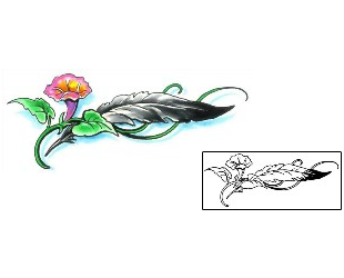 Feather Tattoo Plant Life tattoo | M1F-00084