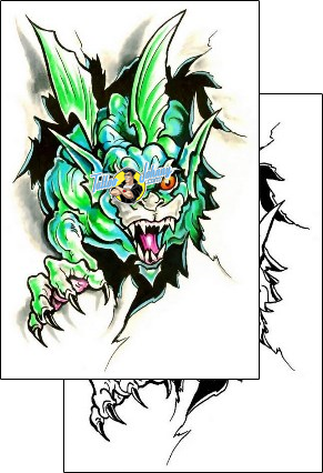 Devil - Demon Tattoo gargoyle-tattoos-marty-holcomb-m1f-00094