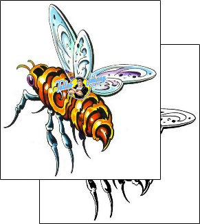 Bee Tattoo insects-bee-tattoos-marty-holcomb-m1f-00102