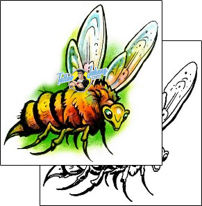 Bee Tattoo insects-bee-tattoos-marty-holcomb-m1f-00103