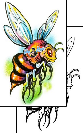 Bee Tattoo insects-bee-tattoos-marty-holcomb-m1f-00104