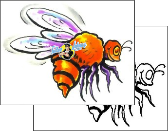 Bee Tattoo insects-bee-tattoos-marty-holcomb-m1f-00105