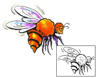 Bee Tattoo Insects tattoo | M1F-00105