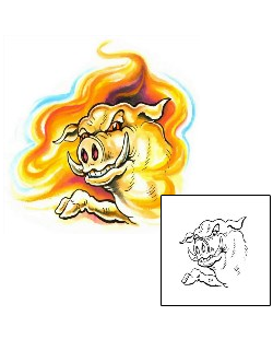 Pig Tattoo Miscellaneous tattoo | M1F-00136