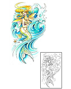 Mermaid Tattoo Mythology tattoo | M1F-00146