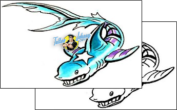 Shark Tattoo marine-life-shark-tattoos-marty-holcomb-m1f-00156