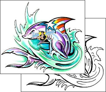 Shark Tattoo marine-life-shark-tattoos-marty-holcomb-m1f-00160