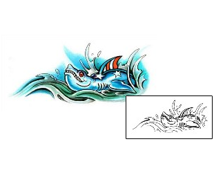 USA Tattoo Marine Life tattoo | M1F-00163