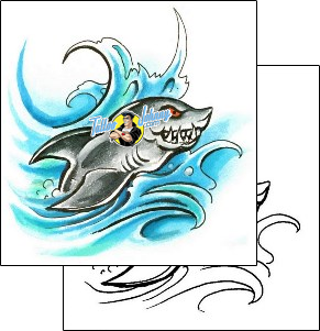 Shark Tattoo marine-life-shark-tattoos-marty-holcomb-m1f-00165