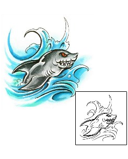 Shark Tattoo Marine Life tattoo | M1F-00165