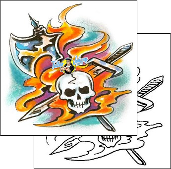 Skull Tattoo horror-skull-tattoos-marty-holcomb-m1f-00166
