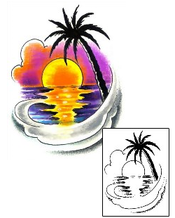 Palm Tree Tattoo Plant Life tattoo | M1F-00188