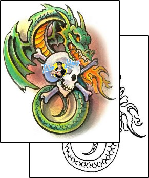 Skull Tattoo fantasy-tattoos-marty-holcomb-m1f-00202